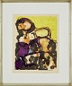 Lithography, 
Mogens Balle 
Passepartout 
silver frame. 
EA, Signed 
Dimensions: 54 
x 45 cm (37 ...
