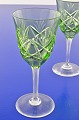 White wine 
glass with 
green bowl, 
height 14.5 cm. 
Diameter 6.4 
cm. Possibly 
produced at Val 
St. ...