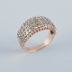 A diamond ring 
in 14 karat 
white gold with 
numerous 
brilliant-cut 
diamonds, 
totaling ...