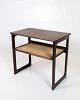 Side table, 
designed by 
Johannes 
Andersen and 
Illum Wikkelsø, 
made in 
rosewood with 
wicker ...