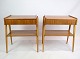 Set of bedside 
tables on legs 
with drawer and 
shelf, 
manufactured by 
AB Carlström & 
Co ...