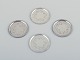 Georg Jensen, a 
set of four 
glass coasters 
in sterling 
silver.
Model number 
51A.
Stamped with 
...