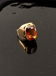 14 carat gold 
ring size 57 
with citrine 
1.5 x 1.2 cm. 
from goldsmith 
Rudolf Andresen 
Aabenraa ...