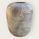 Nils Thorsson 
for Royal 
Copenhagen," 
Lovspring", 
Vase with leaf 
pattern, 12cm 
high, 11cm in 
...