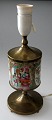 Famille rose 
brush cup, 19th 
century. 
Converted to 
lamp. Polycrom 
decoration with 
birds and ...