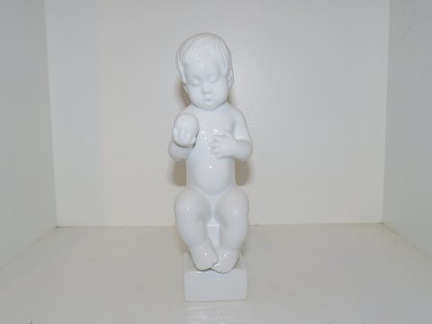 Bing & Grondahl blanc de chine figurineGirl with apple - Eve