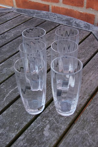 Set of 6 water glasses by Orrefors Sweden