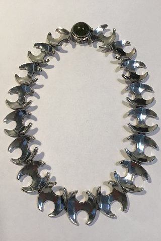 Georg Jensen Sterling Silver Necklace No 130B Mosagate