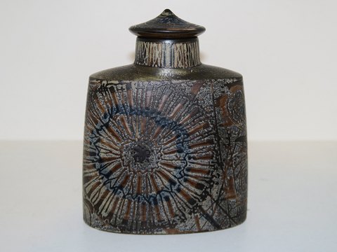 Royal Copenhagen BacaOval brown lidded vase
