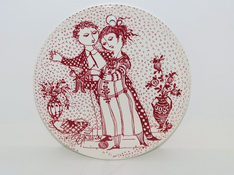 Bjorn Wiinblad art pottery
Red Month plate - November