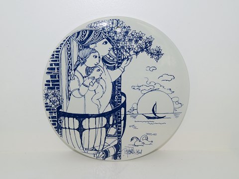 Bjorn Wiinblad art potteryBlue plate - Morning