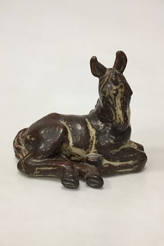 Royal Copenhagen Stoneware Figurine of lying Horse No 21516