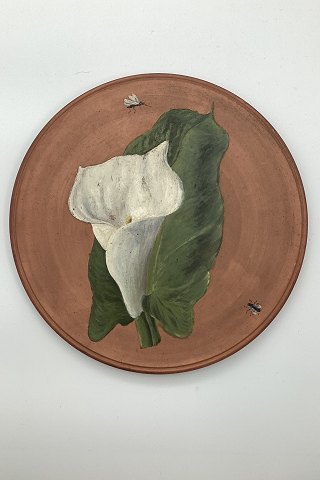 Terracotta plate from Peter Ipsen, Copenhagen, made around 1900