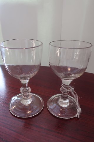 Antique glass about 1850, or perhaps earlier, with a arched bottom