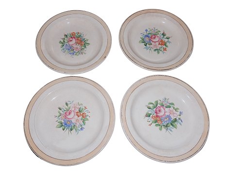 Aluminia 
Antique salad plate with flowers 19.8 cm.