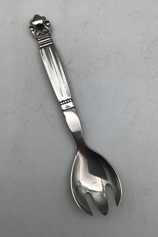 Georg Jensen Sterling Silver/Steel Acorn Salad Fork No. 134B