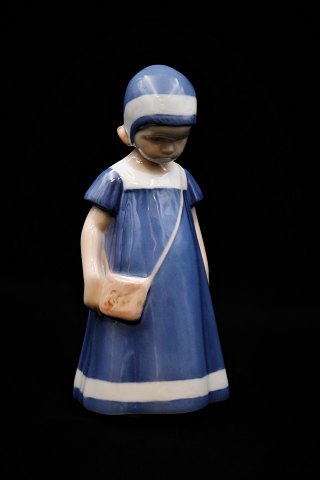 Bing & Grondahl porcelain figure of little girl with bag "Else". 
B&G# 1574...