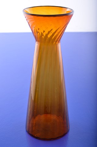 Old amber colored Hyacinth glas