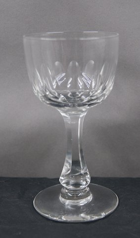 Derby glassware with cutted stems. Clear white wine glasses 13cm 