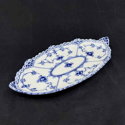 Blue Fluted Half Lace oval small dish
