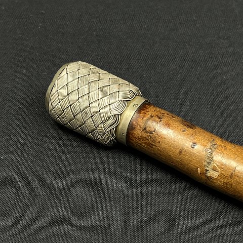 Cane with silver handle