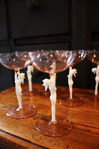 6 BIMINI LAUSCHA Art Deco liqueur crystal glass from the 20s...