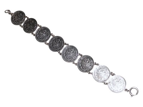 Bracelet shaped of eight German silver coins 1/2 mark from 1907-1918