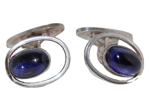 Georg Jensen sølv
Manchetknapper med blå sodalite sten