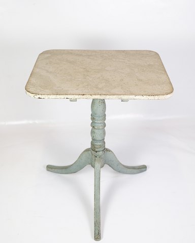 Original Painted Column Table/Side Table - With Tilt Function - Blue & Grey 
Colors - 1840s
Great condition
