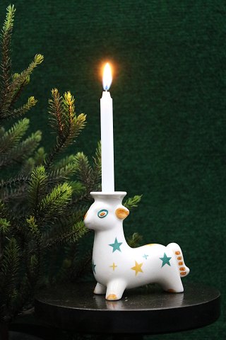 Aluminia faience Christmas/Easter lamb with space for a small Christmas candle 
on the head...