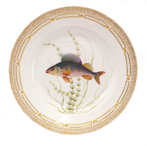 Royal Copenhagen Fauna Danica plate 3549 "Perca 
Fluviatilus" dated 1962. D: 25,5cm