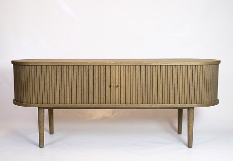 TV Cabinet – Oiled Oak – Venetian Blinds – Modern Danish Design
