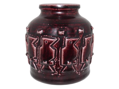 Royal Copenhagen art pottery
Oxblood glaze vase with birds