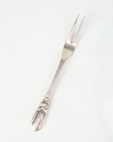 No. 16 Pålægsgaffel - Hammerslået - Ægte Sølv - Evald Nielsen
