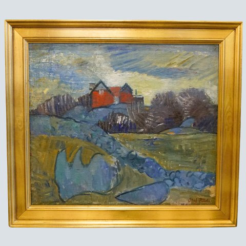 Olaf Rude; Oliemaleri, Allinge Bornholm, 1934 Olaf Rude; Oliemaleri, Allinge Bornholm, 1934