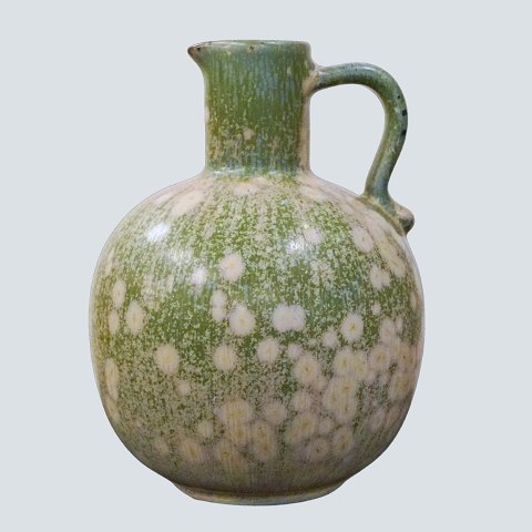 Bing & Grøndahl; A Pitcher with green crystal glaze Bing & Grøndahl; A Pitcher with green crystal glaze