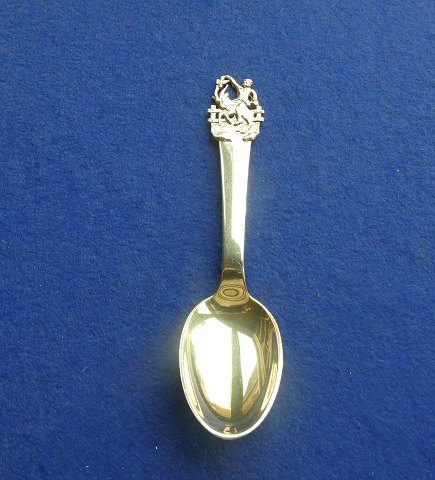 Jack the Dullard child's spoon in gold-plated Danish solid silver