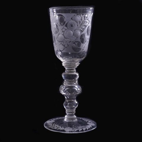 German glass goblet. H: 24cm