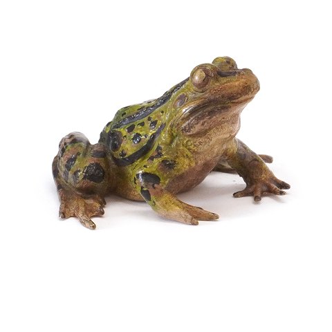 Vienna bronze figurine in the shape of a frog. H: 
4cm. L: 6cm