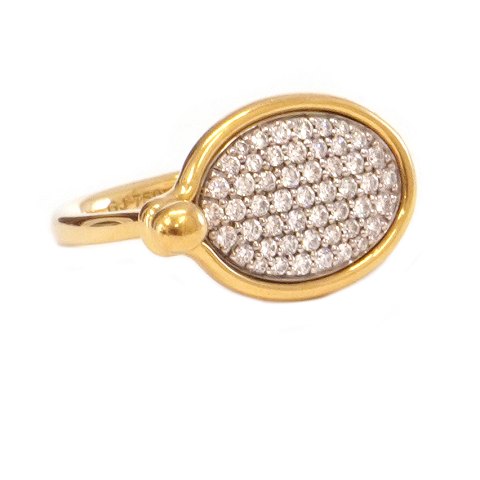 Georg Jensen "Savannah" 18kt gold ring by Vivianna 
Torun Bülow-Hübe. Ringsize 49