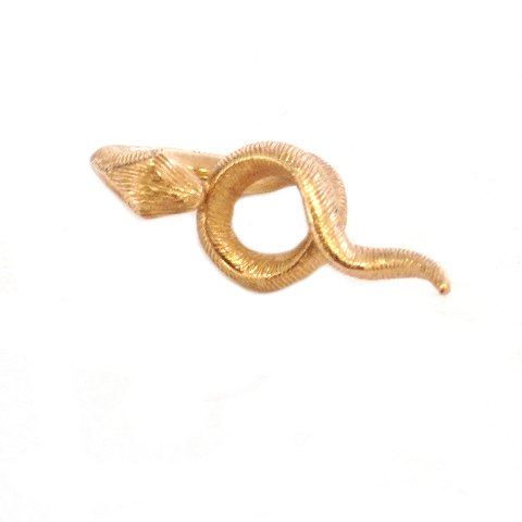 Ole Lynggaard Copenhagen 18kt gold Snake mini 
charm. Size: 17x6mm