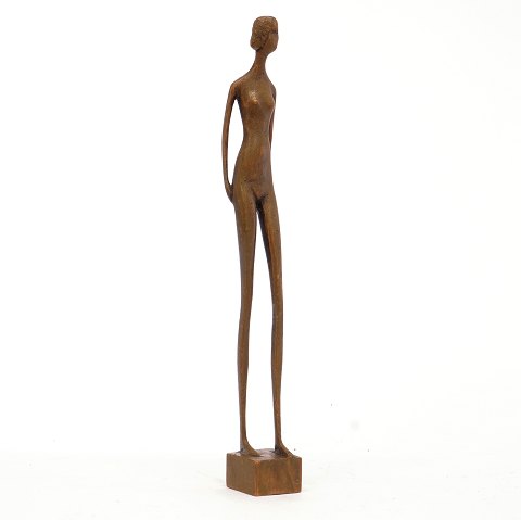 Otto Pedersen, Denmark, 1905-95, wood cut sculpture. Signed. H: 47cm