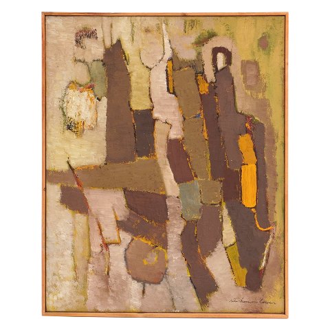 Rita Kerrn-Larsen, 1904-98, oil on canvas. Signed. Visible size: 81x65cm. With frame: 83x67cm