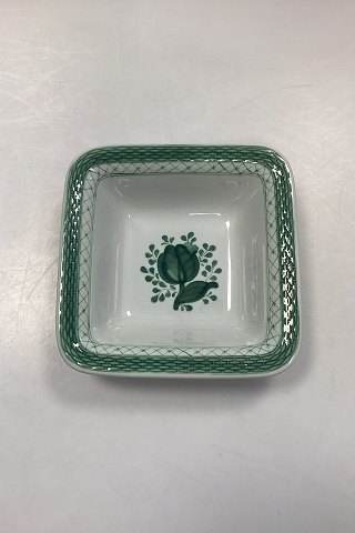 Royal Copenhagen Green Tranquebar Square Dish No. 1337