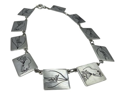 Tage Hansens Guldsmedie Heavy sterling silver necklace with Greenland motives