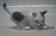 Dahl Jensen 
1013 DJ Kitten 
cat with dots 
(DJ)12.5 cm 
Marked with the 
Royal Crown and 
DJ ...