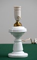 White Opaline 
kerosene lamp. 
Later changed 
to electricity. 
Height 28 cm.