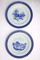 Aluminia / 
Royal 
Copenhagen 
faience, 
Tranquebar 
blue. 
Plate, 
Gejlabro, 
diameter 23cm. 
Plate, ...
