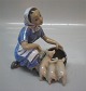Dahl Jensen 
1313 Farmer 
Girl with 3 
piglets (Linda 
Roerup) 14 cm 
Marked with the 
Royal Crown and 
...