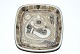 Royal Copenhagen Faience, Square dish. Decoration number. No. 719/2882 Size: 11 x 11 ...